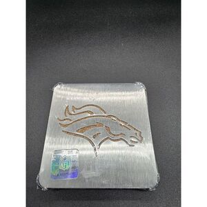 NFL Boasters Drink Coasters Denver Broncos Set Of‎ 4 New Laser Cut Stainless